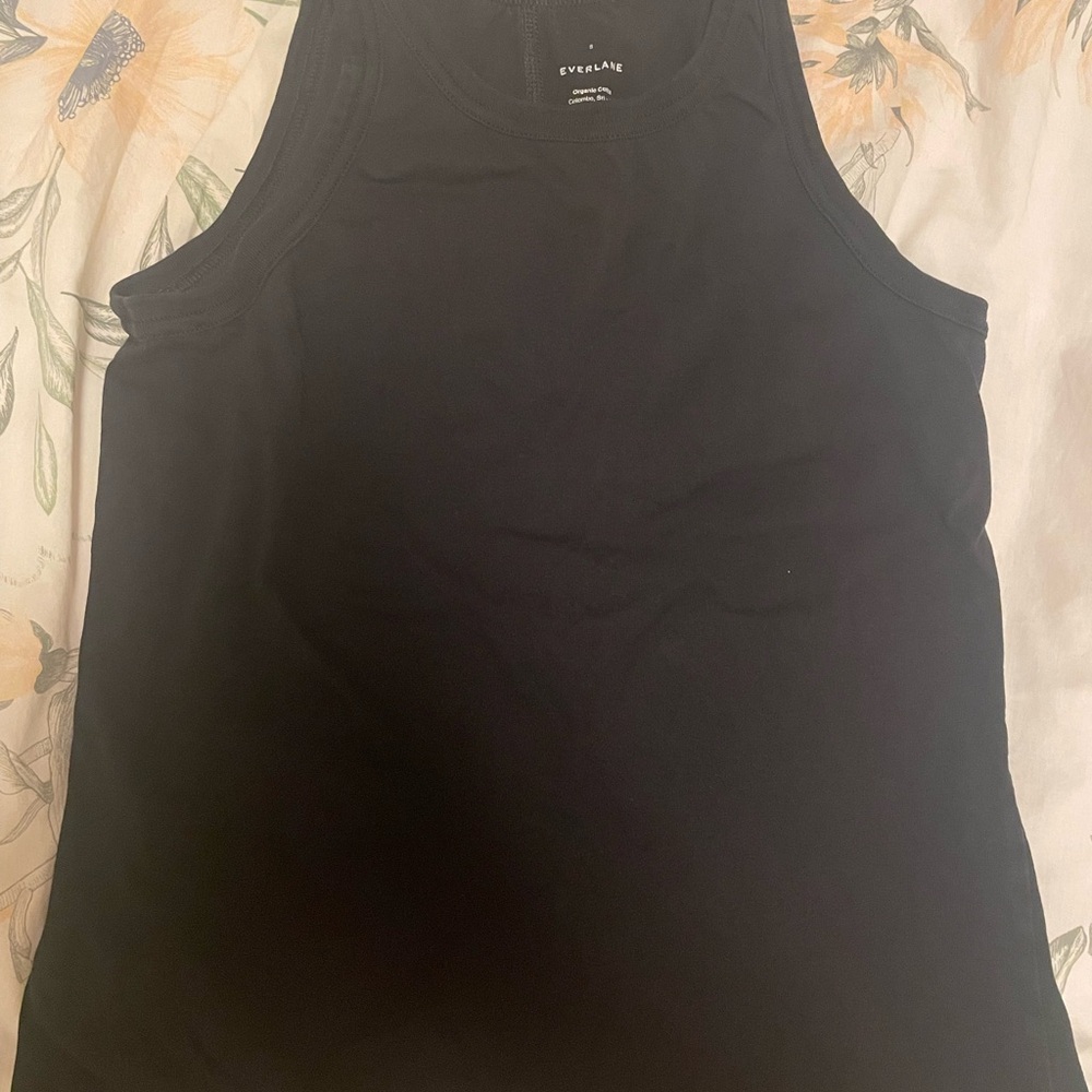Everlane Organic Cotton Cutaway Tank in White